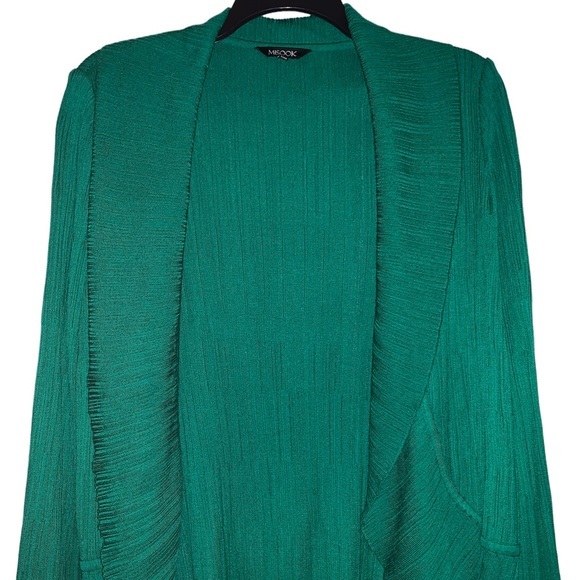 Misook acrylic blend ribbed open front cardigan - Picture 3 of 3